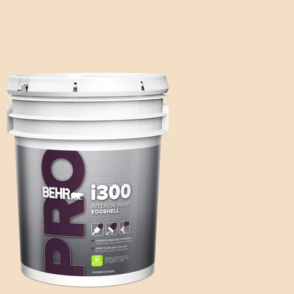 BEHR PRO 5 gal. #22 Navajo White Eggshell Interior Paint (1)