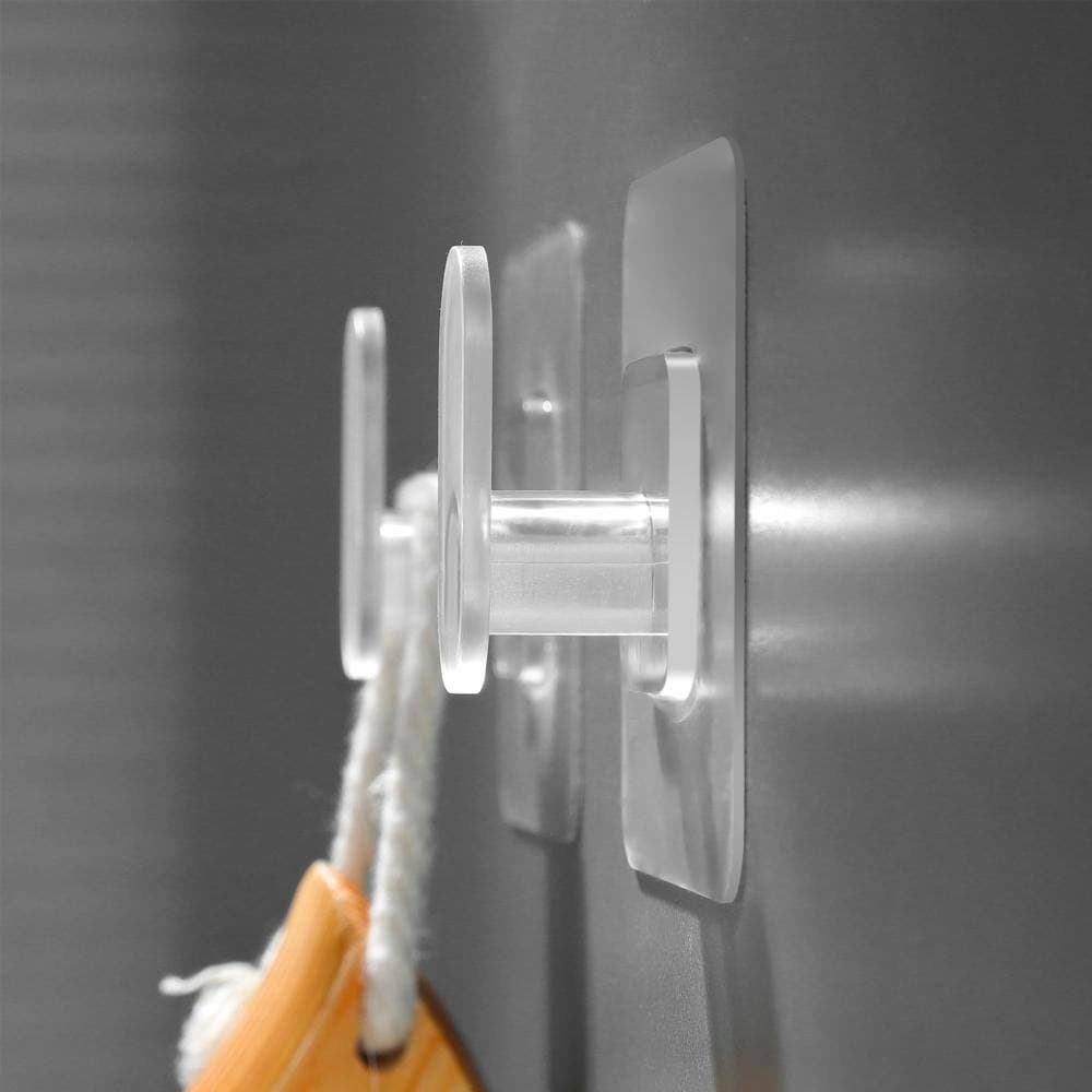 Unbranded Drill-Free Wall Hooks for Towels and Robe, 10 Pack Adhesive Shower Hanger for Bathroom 22 lb Capacity (3)