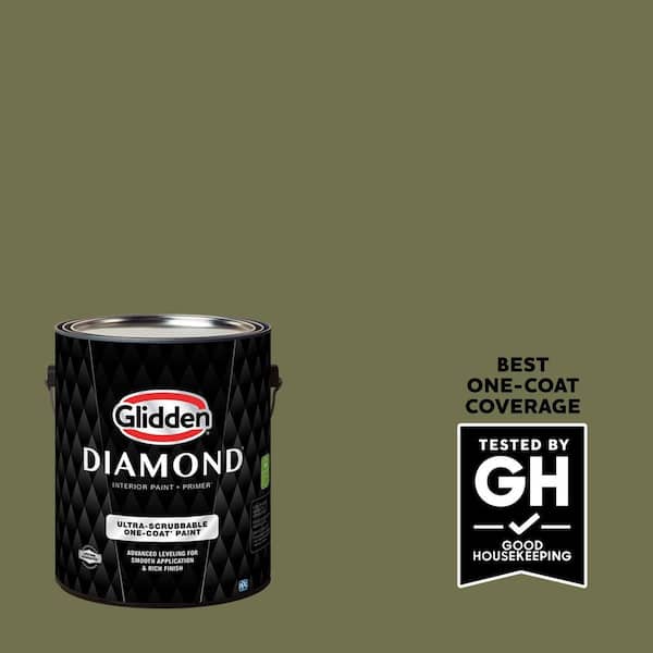 Glidden Diamond 1 gal. PPG1115-7 Gratefully Grass Eggshell Interior Paint with Primer (2)