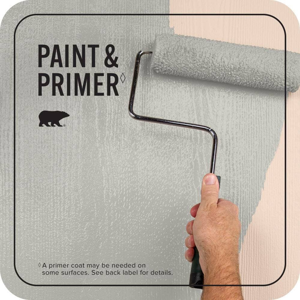 BEHR PREMIUM PLUS 1 qt. #PPU25-09 Foggy London Satin Enamel Exterior Paint & Primer (3)