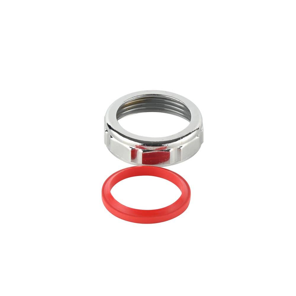 Everbilt 1-1/4 in. Sink Drain Pipe Zinc Slip-Joint Nut with Rubber Reducing Washer (4)