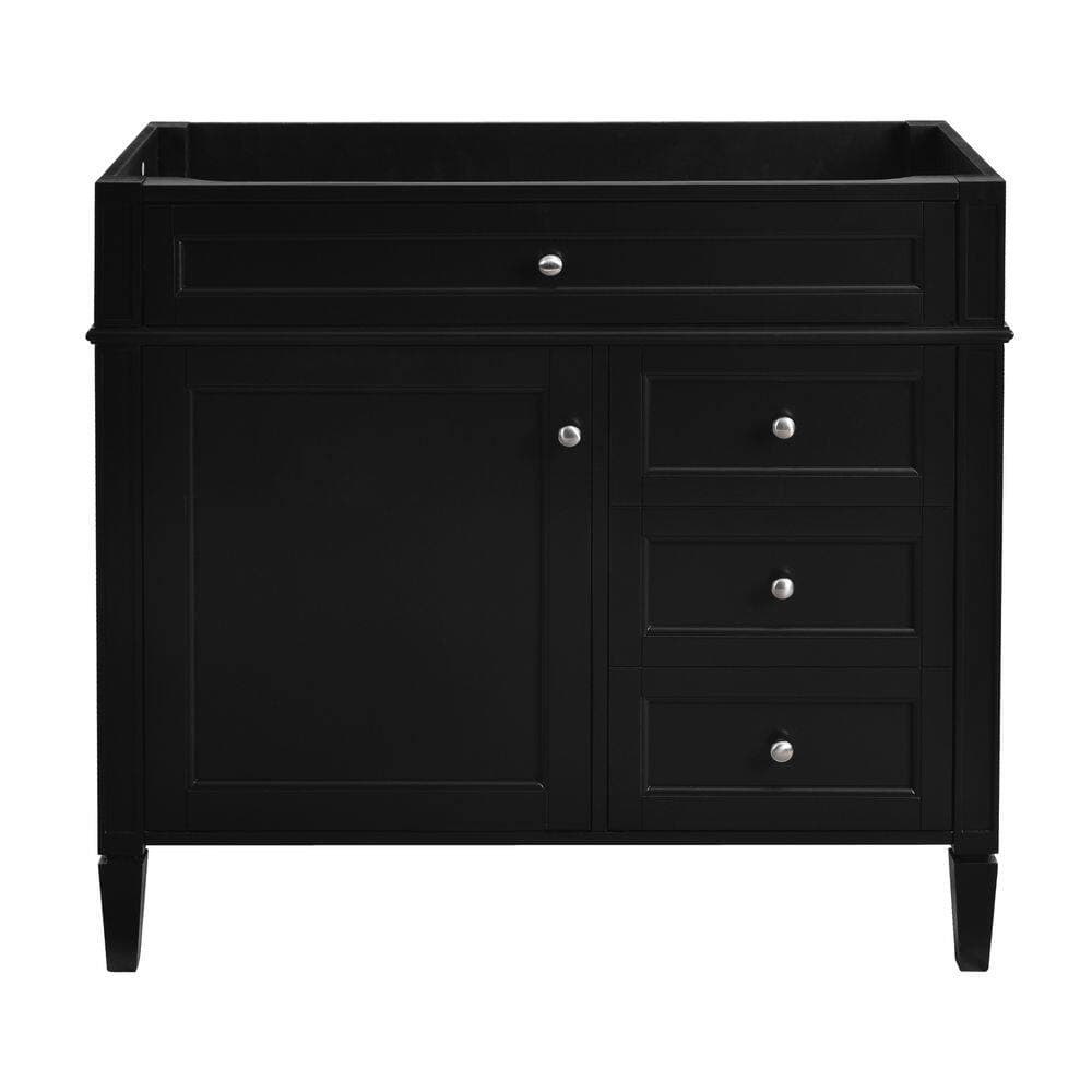 Buruis 29.3 in. Bath Vanity Cabinet Without Top in Green with 2 Drawers and a Tip-out Drawer, Basin Not Included (2)