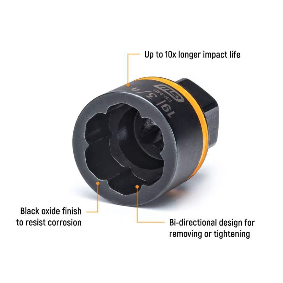 GEARWRENCH Bolt Biter 3/8 in. Drive Metric Impact Extraction Socket 10 mm (2)