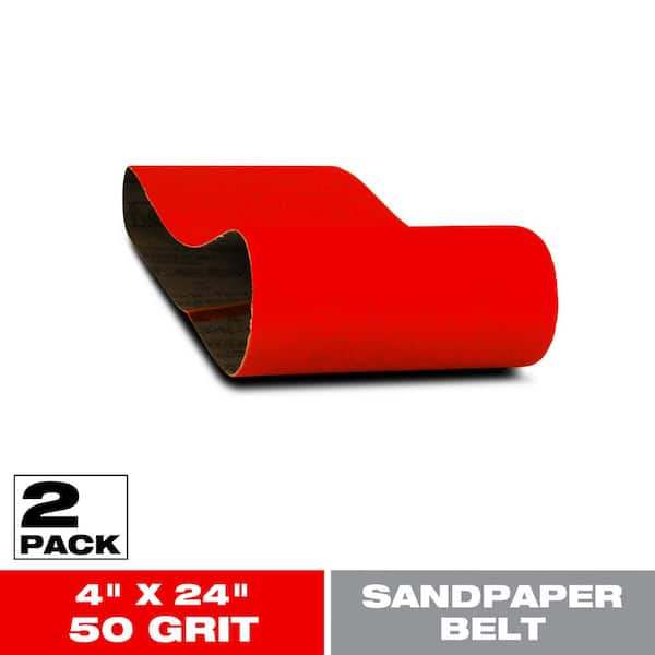 DIABLO 4 in. x 24 in. 80-Grit Sanding Belts (4)