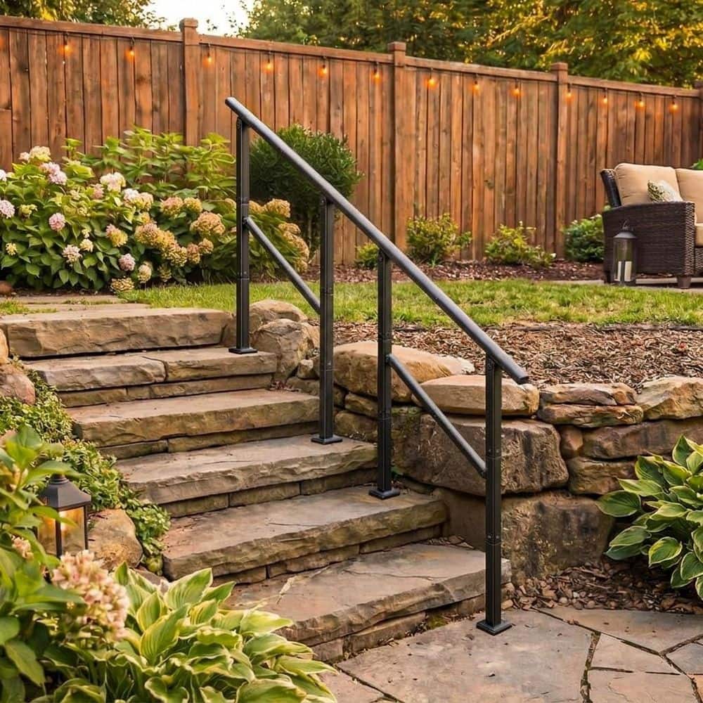 Unbranded Stainless Iron Handrail for Cable Railing System Outdoor Steps Adjustable Stair Rail for Porch Deck Garden 1-Pack (3)