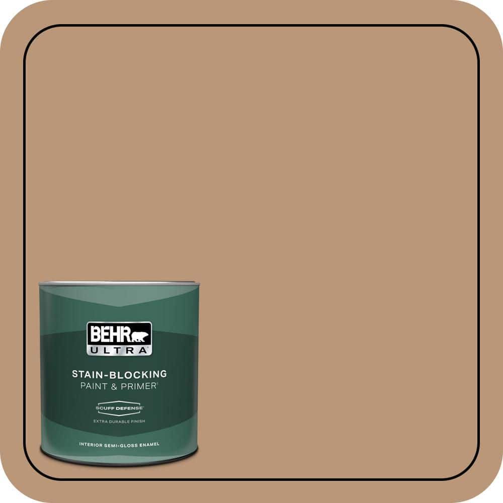 BEHR ULTRA 1 qt. #N250-4 Artisan Crafts Extra Durable Semi-Gloss Enamel Interior Paint & Primer