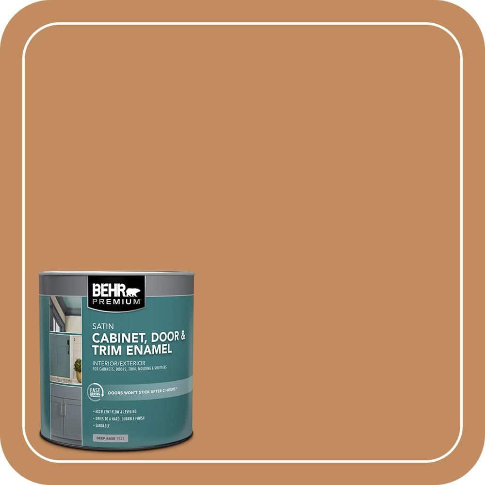 BEHR PREMIUM 1 qt. #PPU3-13 Glazed Ginger Satin Enamel Interior/Exterior Cabinet, Door & Trim Paint (1)