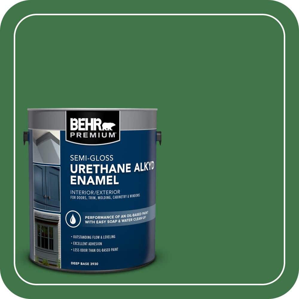 BEHR PREMIUM 1 gal. #P410-7 Grasslands Urethane Alkyd Semi-Gloss Enamel Interior/Exterior Paint