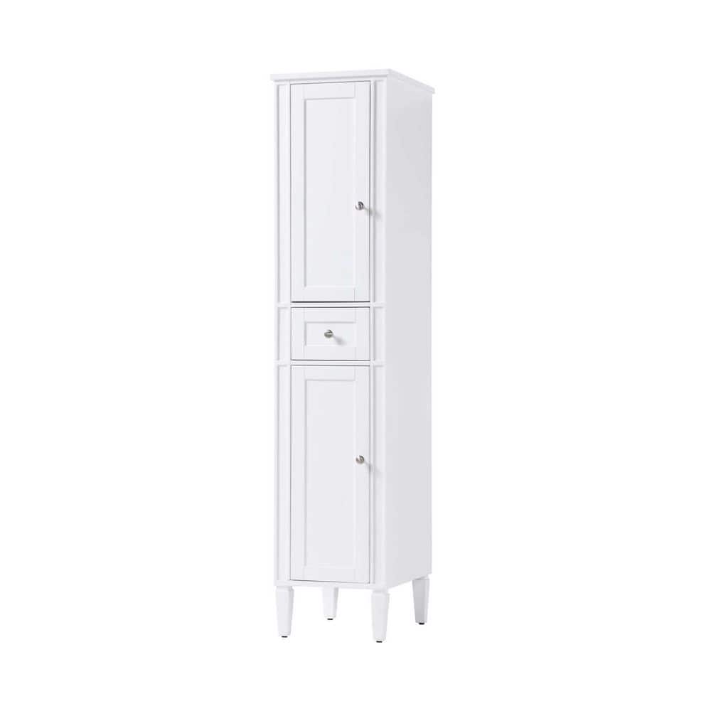 TIMELESS HOME 20 in. W x 72 in. D x in. H White Freestanding Linen Cabinet (2)