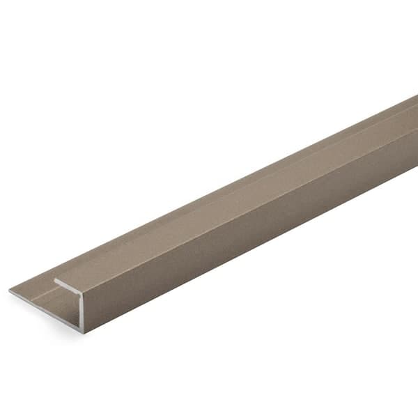 TrimMaster Champagne 8 mm x 84 in. Aluminum Square Cap LVT Floor Transition Strip