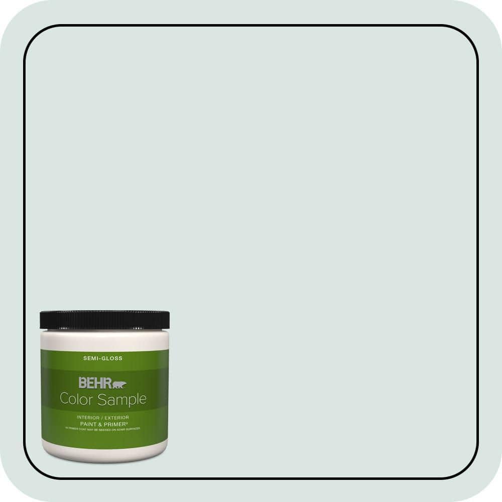 BEHR PREMIUM PLUS 8 oz. #MQ3-51 Crystalline Falls Semi-Gloss Interior/Exterior Paint & Primer Color Sample
