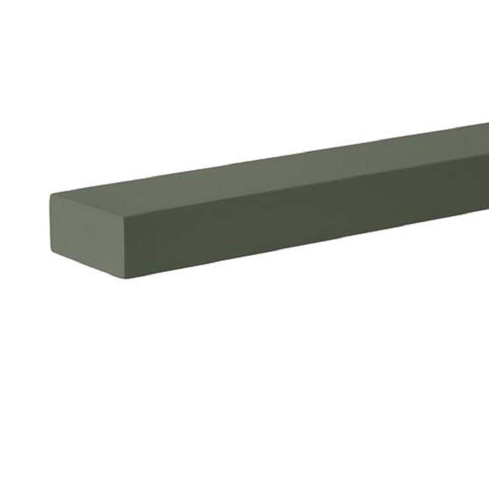 Hampton Bay Avondale/Leyton 1.5 in. W x 91.5 in. H Square Edge Moulding in Fern Green