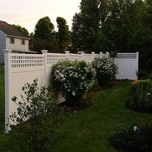 Weatherables Gideon 6 ft. H x 8 ft. W White Vinyl Square Lattice Top Privacy Fence Panel Kit (3)