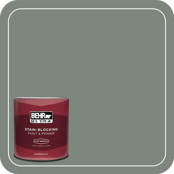 BEHR ULTRA 1 qt. #700F-5 Wild Sage Extra Durable Flat Interior Paint & Primer (2)