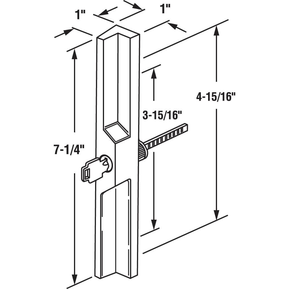 Prime-Line Diecast, White, Outside Patio Door Pull with Key (2)