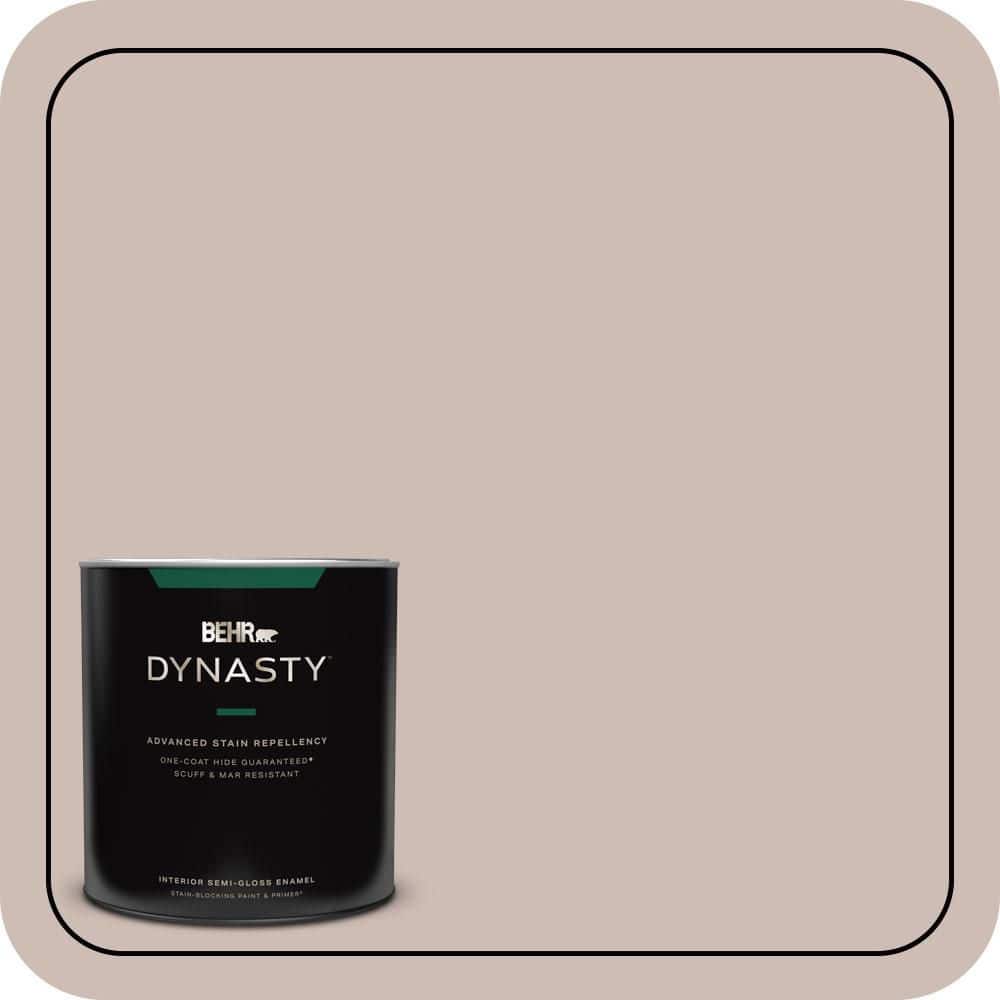 BEHR DYNASTY 1 qt. #N150-2 Smokey Pink Semi-Gloss Enamel Interior Stain-Blocking Paint and Primer