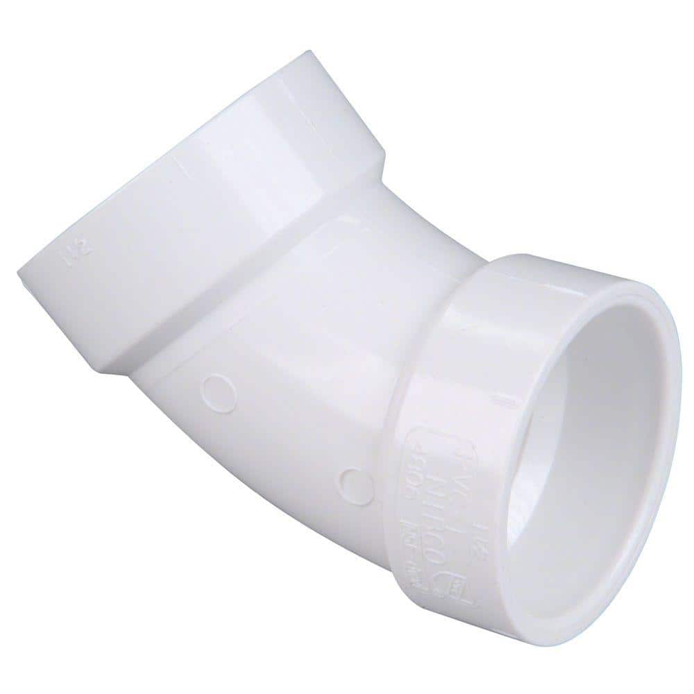 NIBCO 1-1/2 in. PVC DWV 45-Degree Hub x Hub Elbow Fitting (10-Pack)