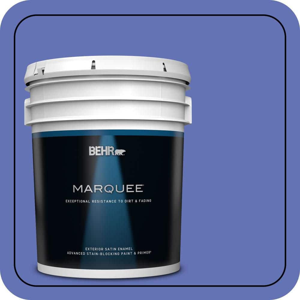 BEHR MARQUEE 5 gal. #P540-6 Wild Pansy Satin Enamel Exterior Paint & Primer