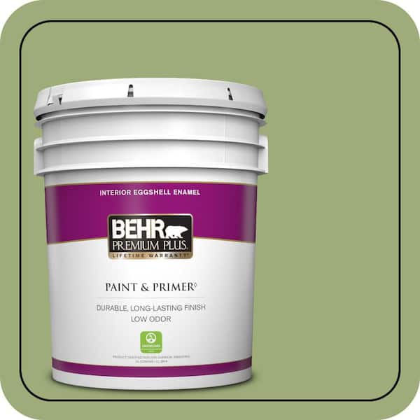BEHR PREMIUM PLUS #BIC-12 Siamese Green Enamel Interior/Exterior Paint & Primer Color Sample (4)