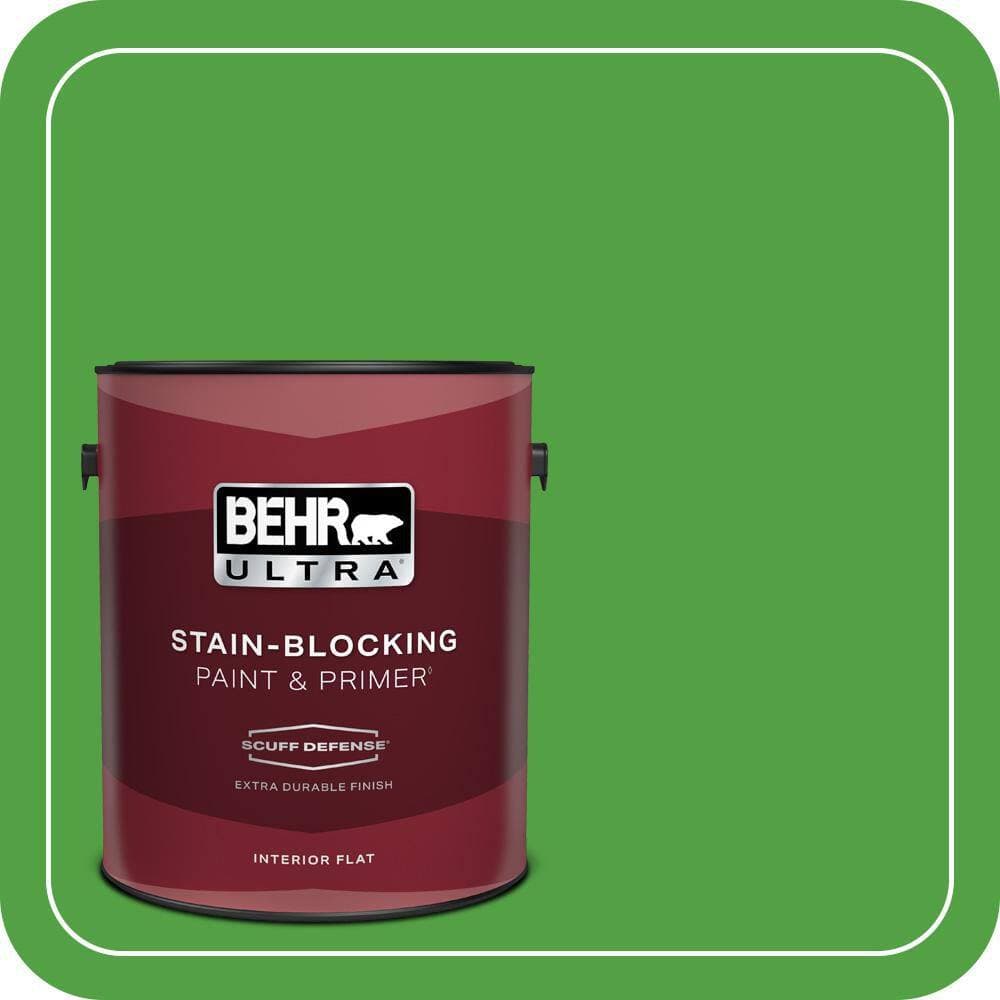 BEHR ULTRA 1 gal. #S-G-440 Green Acres Extra Durable Flat Interior Paint & Primer (1)