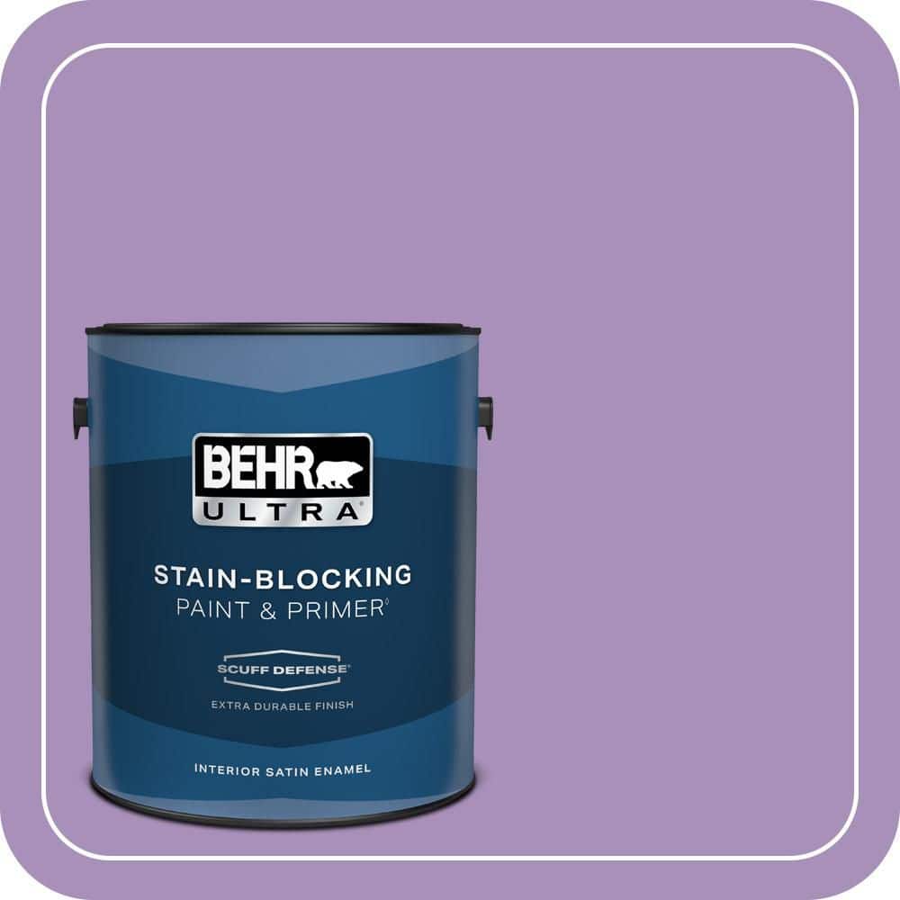 BEHR ULTRA 1 gal. #650B-5 Garden Pansy Extra Durable Satin Enamel Interior Paint & Primer