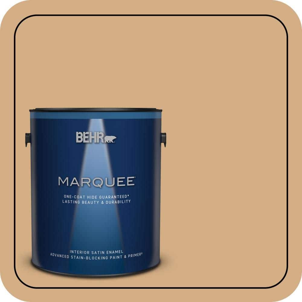 BEHR MARQUEE 1 gal. #S270-4 Praline Satin Enamel Interior Paint & Primer (1)
