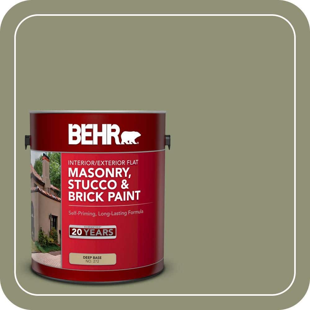 BEHR 1 gal. #PFC-39 Moss Covered Flat Interior/Exterior Masonry, Stucco and Brick Paint