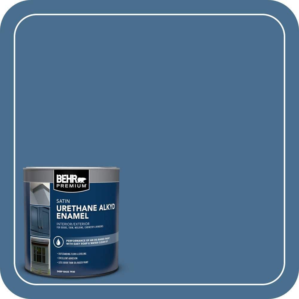 BEHR PREMIUM 1 qt. #M510-5 Sailors Bay Satin Enamel Urethane Alkyd Interior/Exterior Paint (1)