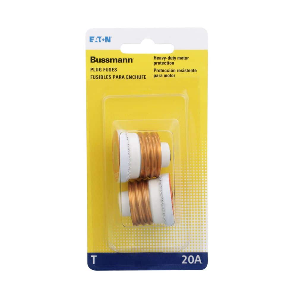 Cooper Bussmann T Series 20 Amp Carded Plug Fuses (2-Pack)