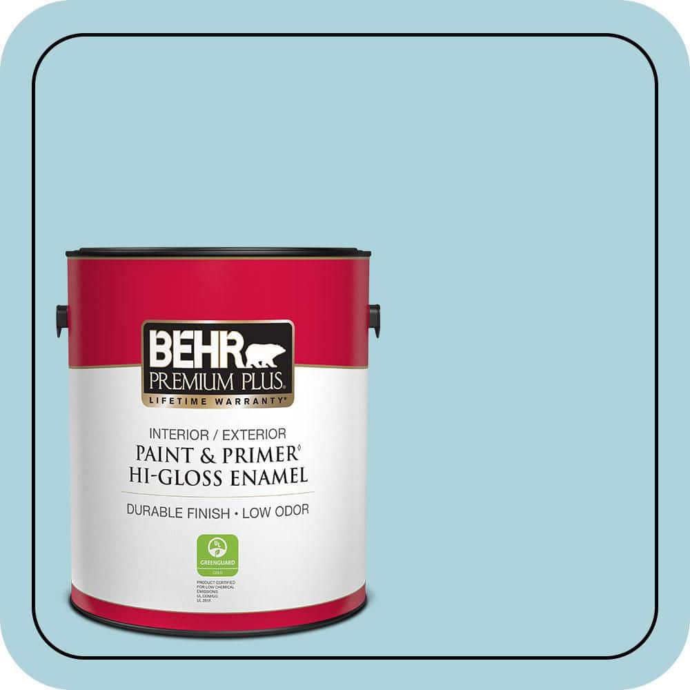 BEHR PREMIUM PLUS 1 gal. #MQ4-55 Balboa Hi-Gloss Enamel Interior/Exterior Paint & Primer