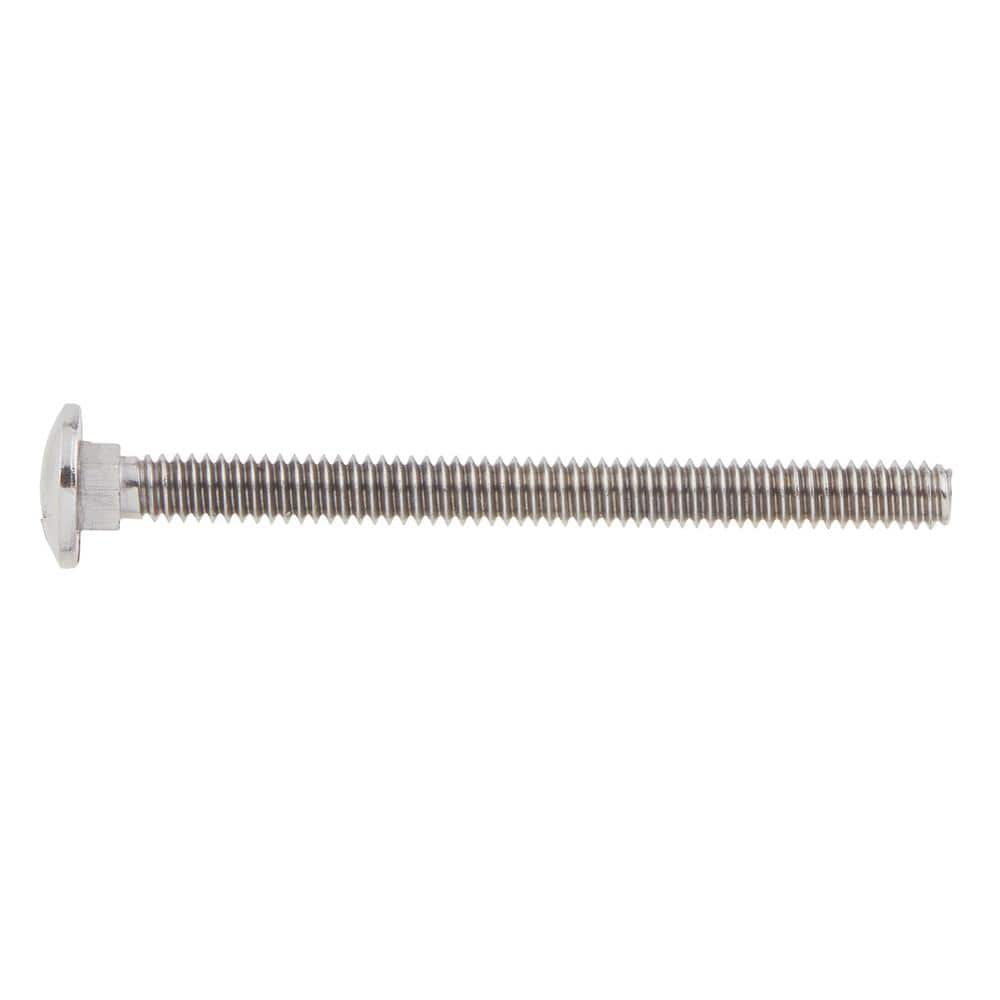 DECKMATE Marine Grade Stainless Steel 1/4-20 X 3 in. Carriage Bolt (4)
