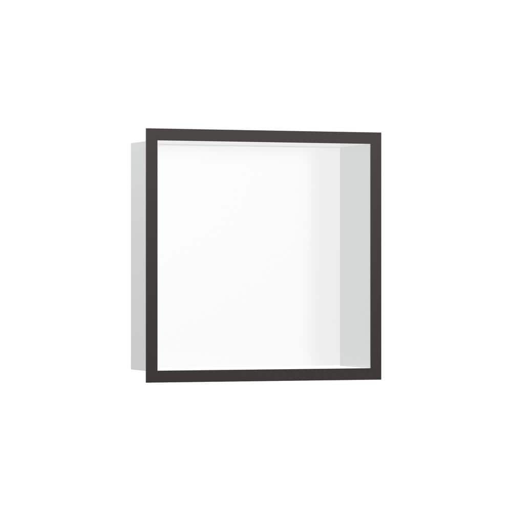 Hansgrohe XtraStoris Individual 15 in. W x 15 in. H x 4 in. D Stainless Steel Shower Niche in Brushed Black Chrome (1)