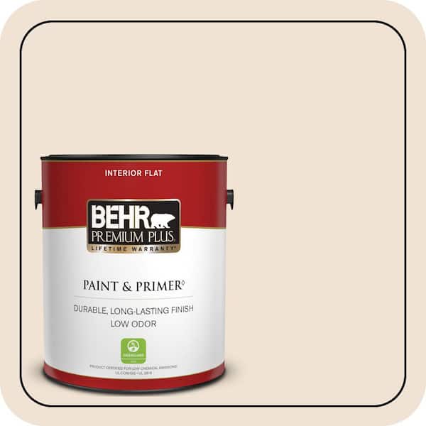 BEHR PREMIUM PLUS 1 gal. #N250-1 Clay Dust Flat Low Odor Interior Paint & Primer (2)