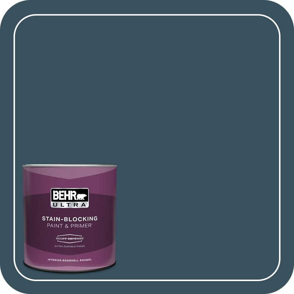 BEHR ULTRA 1 qt. #PPU13-20 Restless Sea Extra Durable Eggshell Enamel Interior Paint & Primer