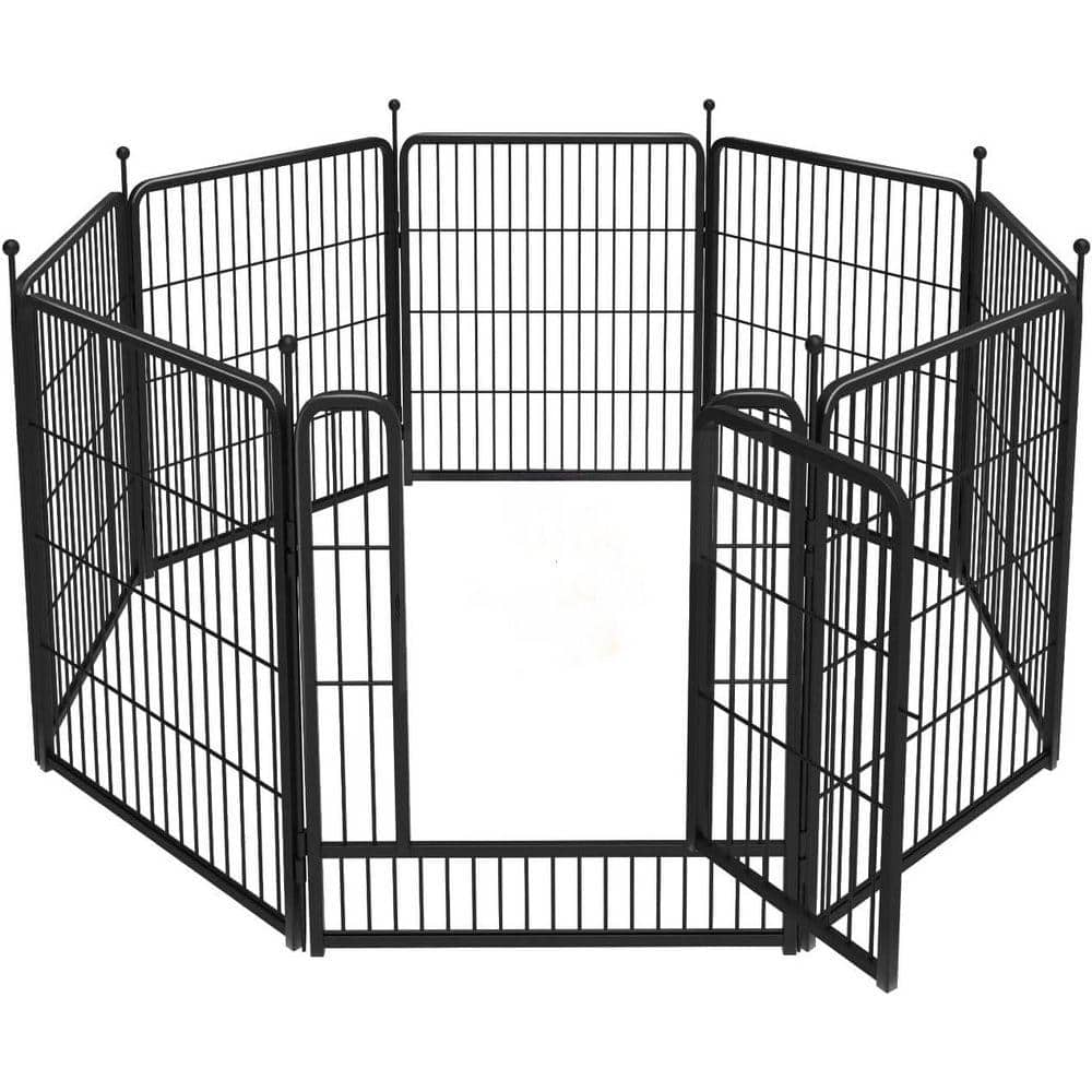 KIWDZFU FXW Dog Playpen 32 Inch 8 Panels Portable Fence for Yard RV Camping Small Medium Dogs Patented Design (1)