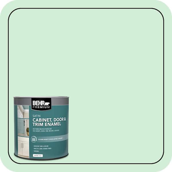 BEHR PREMIUM 1 qt. #P400-2 End of the Rainbow Satin Enamel Interior/Exterior Cabinet, Door & Trim Paint (2)