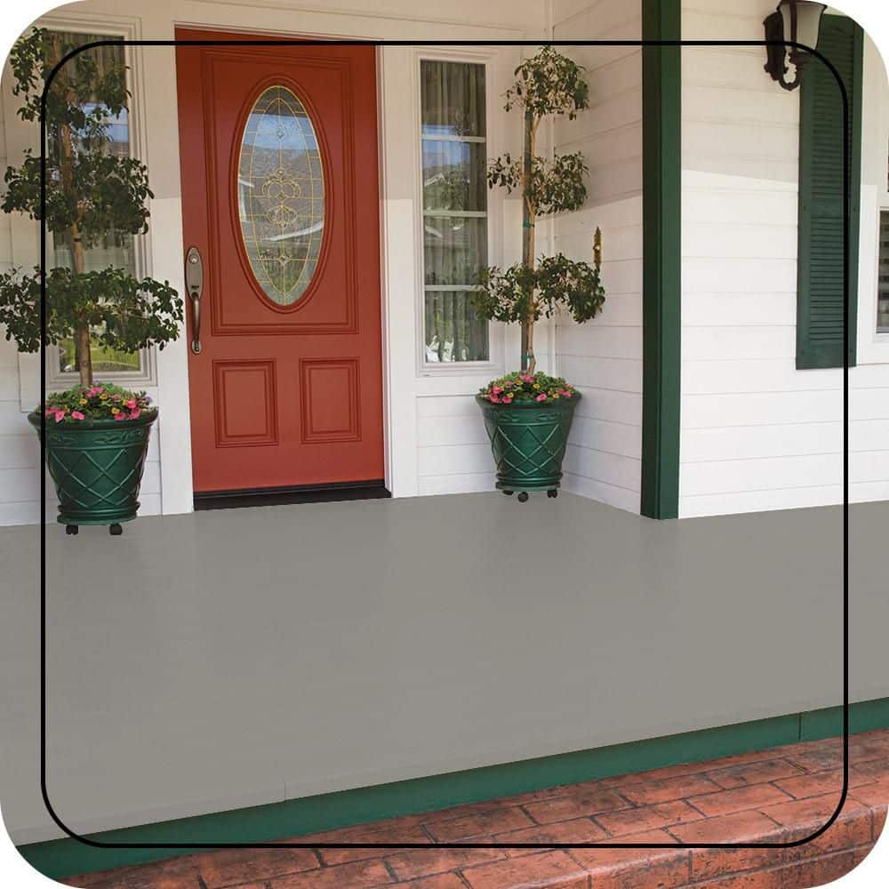 BEHR PREMIUM 1 gal. #PPU24-10 Downtown Gray Low-Lustre Enamel Interior/Exterior Porch and Patio Floor Paint (2)