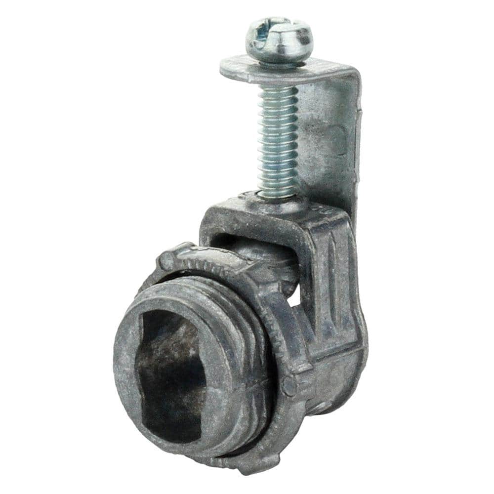 Commercial Electric 3/8 in. (1/2 in. knockout) Flexible Metal Conduit (FMC) Saddle Connector (50-Pack) (2)