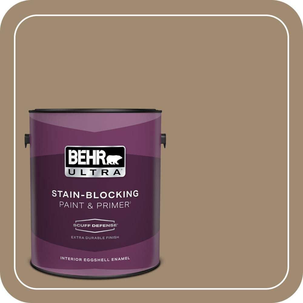 BEHR ULTRA 1 gal. #PMD-102 River Mud Extra Durable Eggshell Enamel Interior Paint & Primer