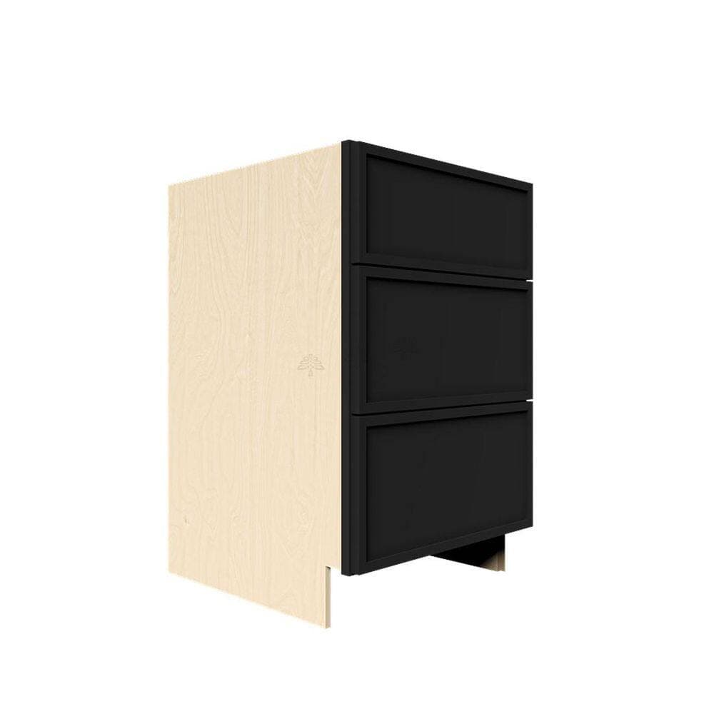 LifeArt Cabinetry Slim Shaker 3-Drawer Base Bath Vanity Cabinet without Top Assembled (4)