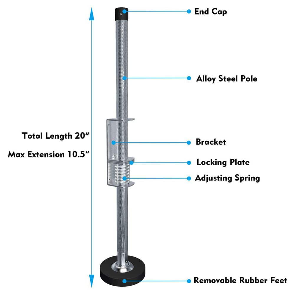 Helhom Ladder Levelers for Type II, I and IA Extension Ladders, with Anti-Slip Threaded and Adjustable Extension Ladder Legs (2)
