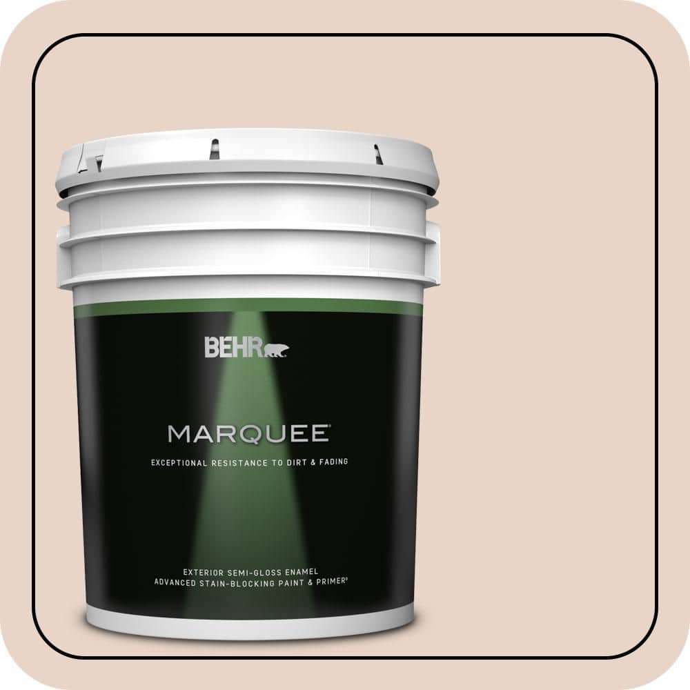 BEHR MARQUEE 5 gal. #MQ3-37 Soft Shoe Semi-Gloss Enamel Exterior Paint & Primer