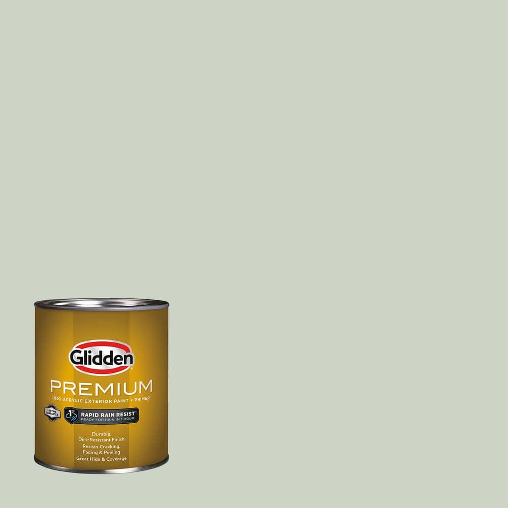 Glidden Premium 1 qt. PPG1129-3 Castaway Flat Exterior Latex Paint