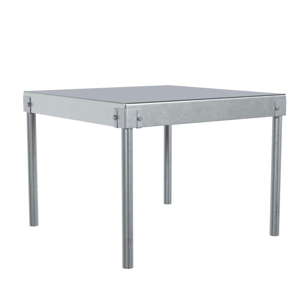 JONES STEPHENS 24 in. Galvanized Water Heater Stand, Square