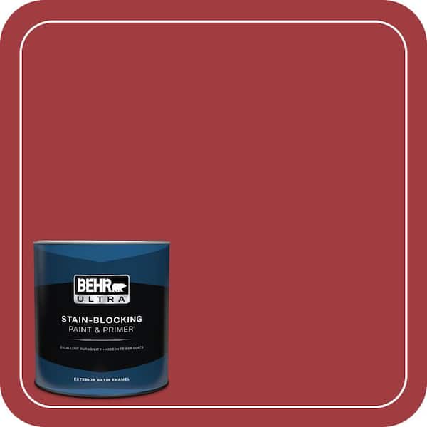 BEHR ULTRA 1 qt. #S-G-150 Ruby Ring Satin Enamel Exterior Paint & Primer (2)