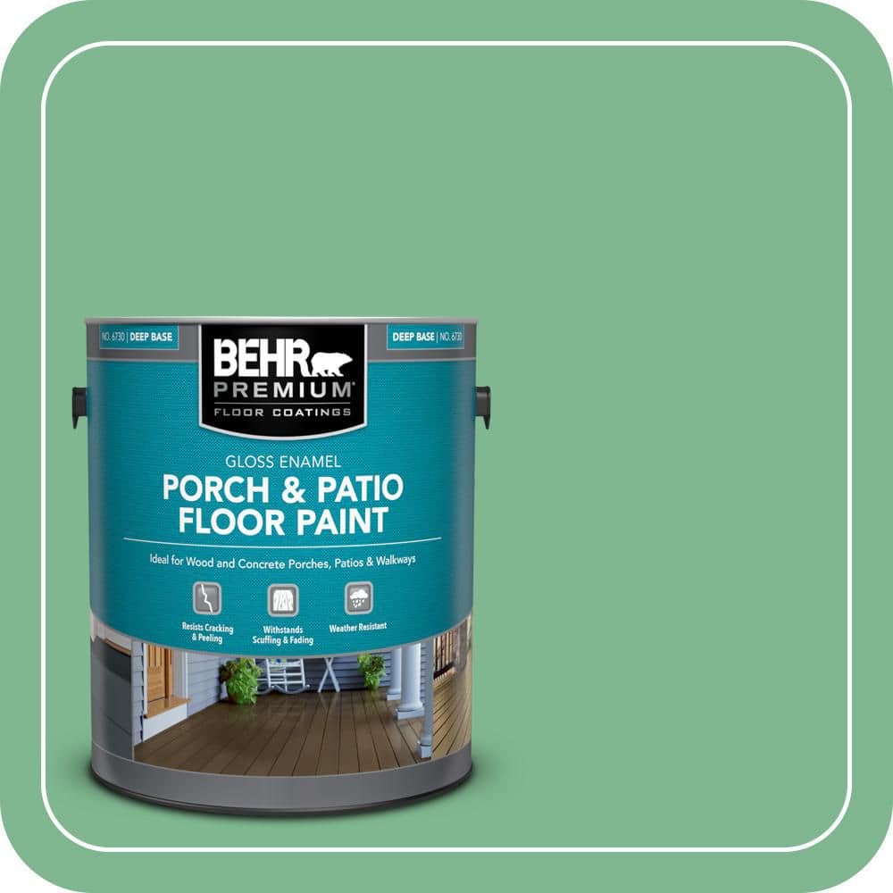 BEHR PREMIUM 1 gal. #BIC-40 Veiled Chameleon Gloss Enamel Interior/Exterior Porch and Patio Floor Paint