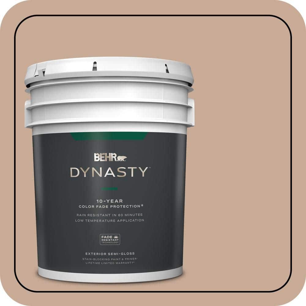 BEHR DYNASTY 5 gal. #S220-3 Sanderling Semi-Gloss Enamel Exterior Stain-Blocking Paint & Primer