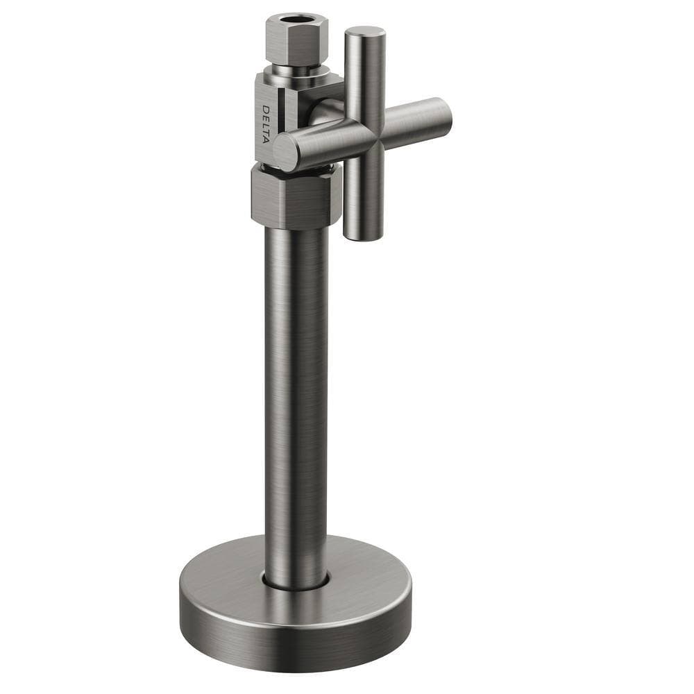 Delta 1/2 in. x 7.63 in. L Black Stainless Brass Straight Supply Stop Valve (1)