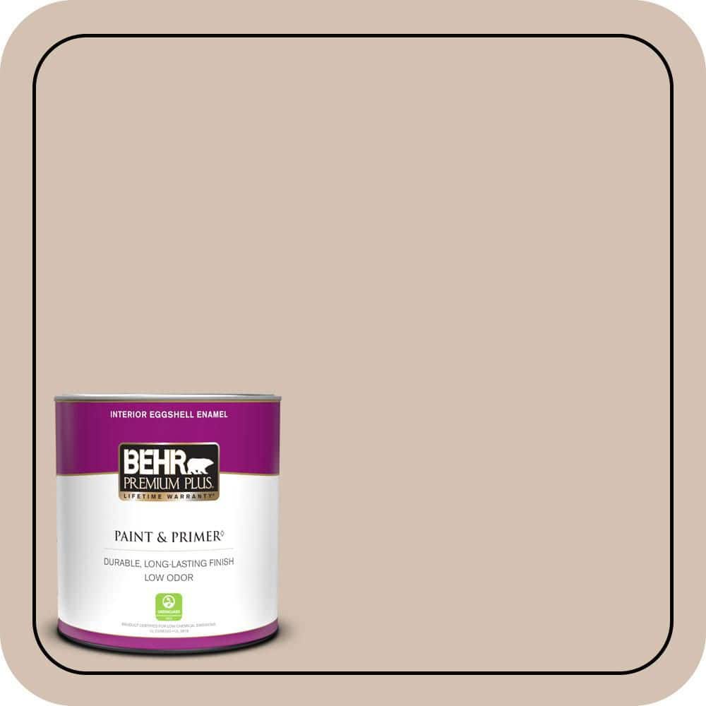 BEHR PREMIUM PLUS 1 qt. #QE-11 Autumn Haze Eggshell Enamel Low Odor Interior Paint & Primer