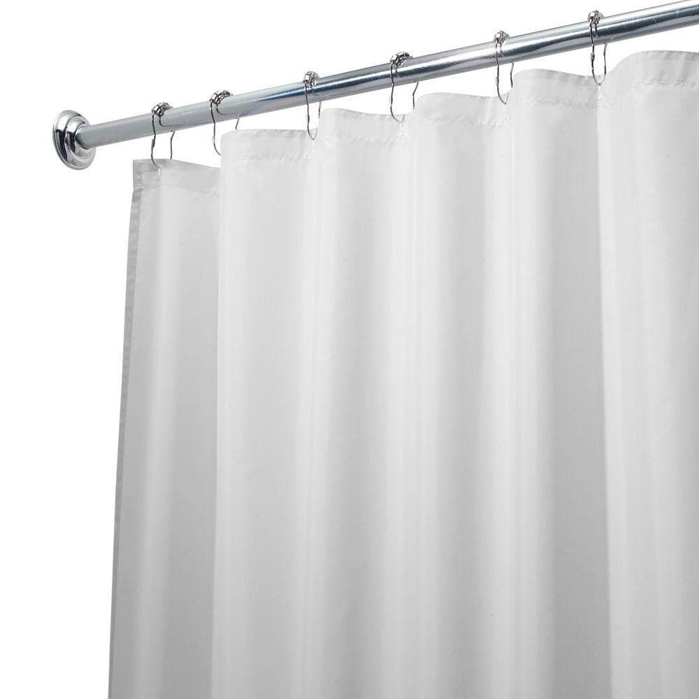 interDesign Poly Waterproof Stall-Size Shower Curtain Liner in White